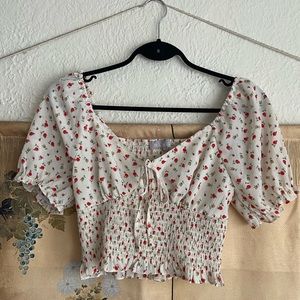 Cute floral crop top